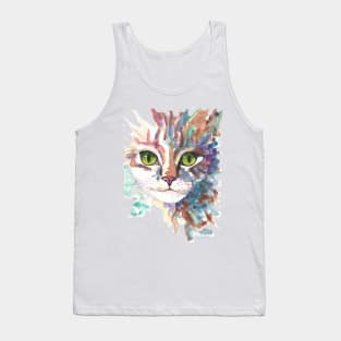 Abstract Cat Tank Top